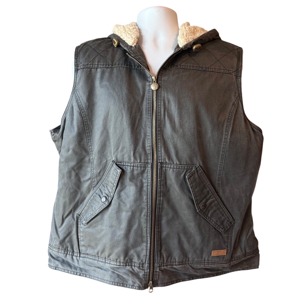 Outback Trading Co Heidi Vest Iron Gray Women's Size 1X NWT Concealed Carry